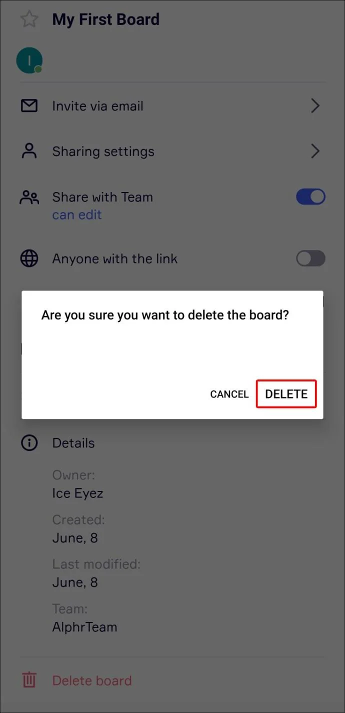 چگونه یک برد را در Miro حذف کنیم چگونه یک برد را در Miro حذف کنیم