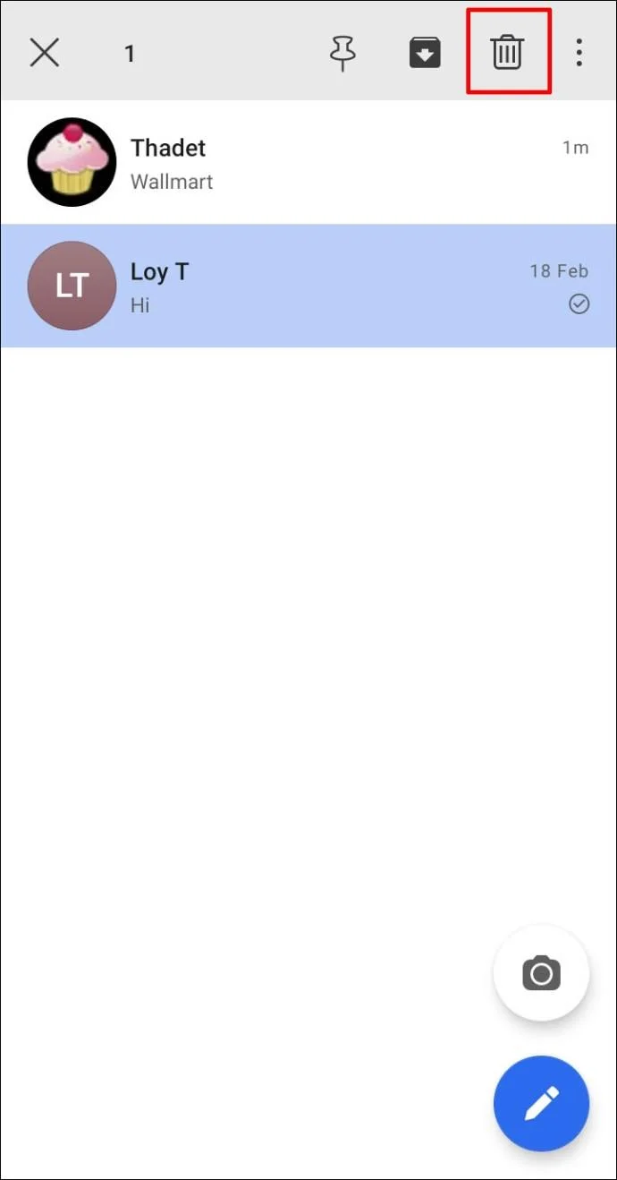 Icône de suppression