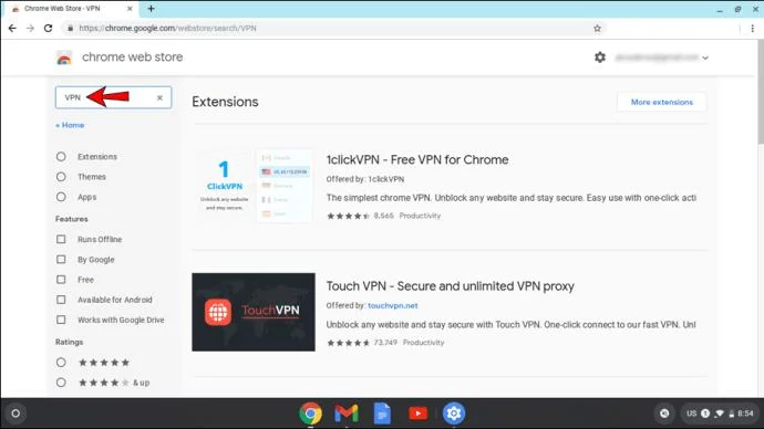 نحوه استفاده از VPN در Chromebook