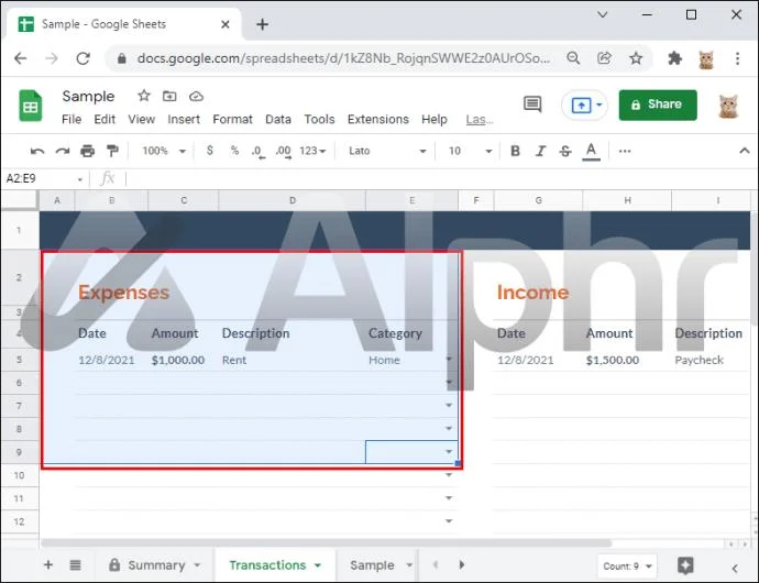 كيفية النسخ بدون صفوف مخفية في أوراق جوجل