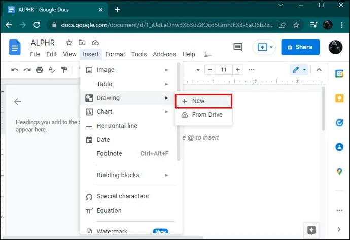 نحوه درج یک خط امضا در Google Docs
