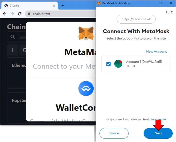 چگونه یک شبکه را از MetaMask حذف کنیم