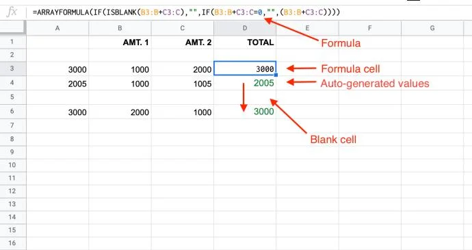 Jak skopiować formułę w dół kolumny w Arkuszach Google