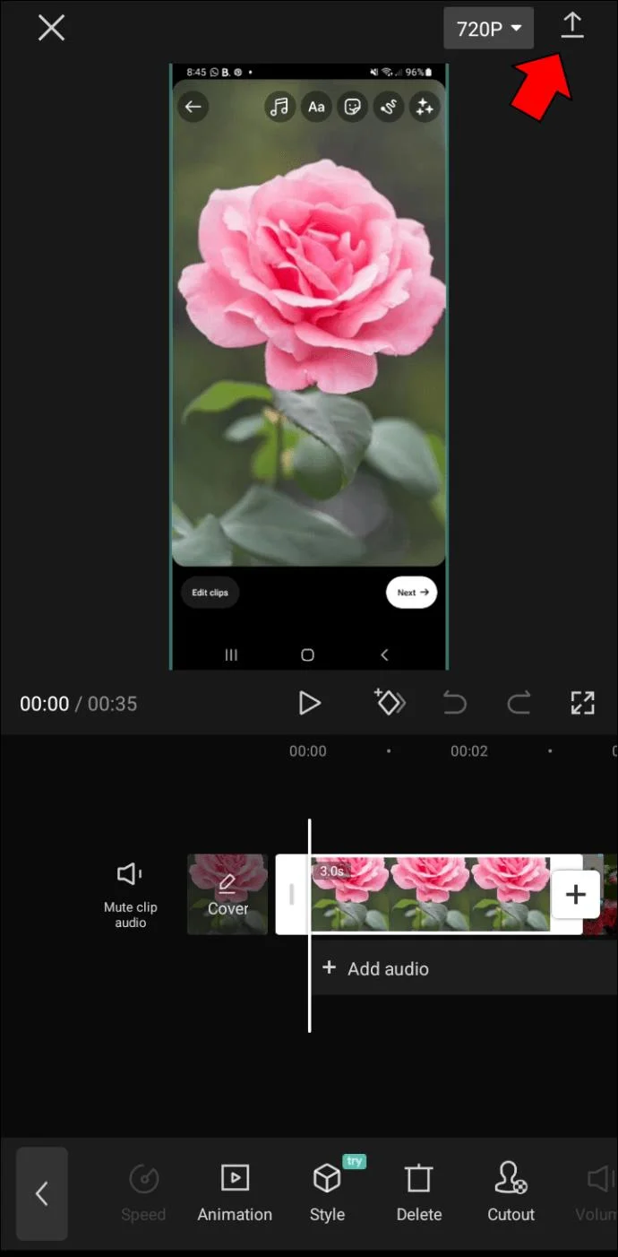 نحوه استفاده از جلوه زوم با CapCut