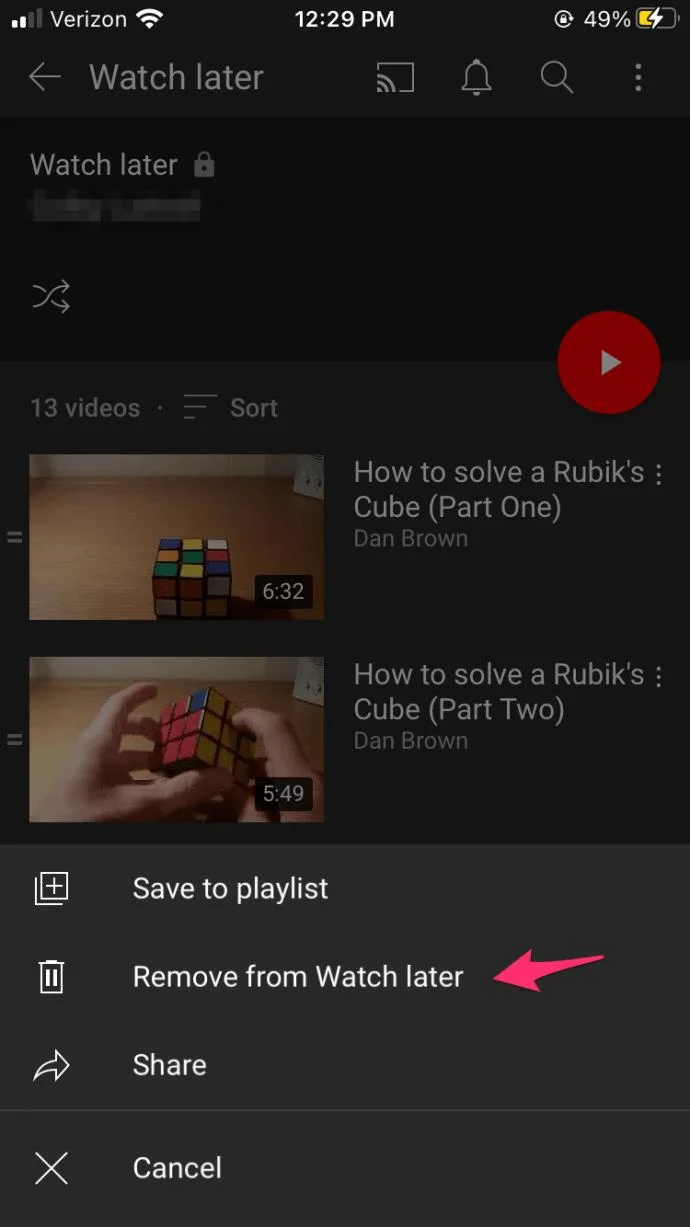 Como excluir todos os vídeos de assistir mais tarde no YouTube
