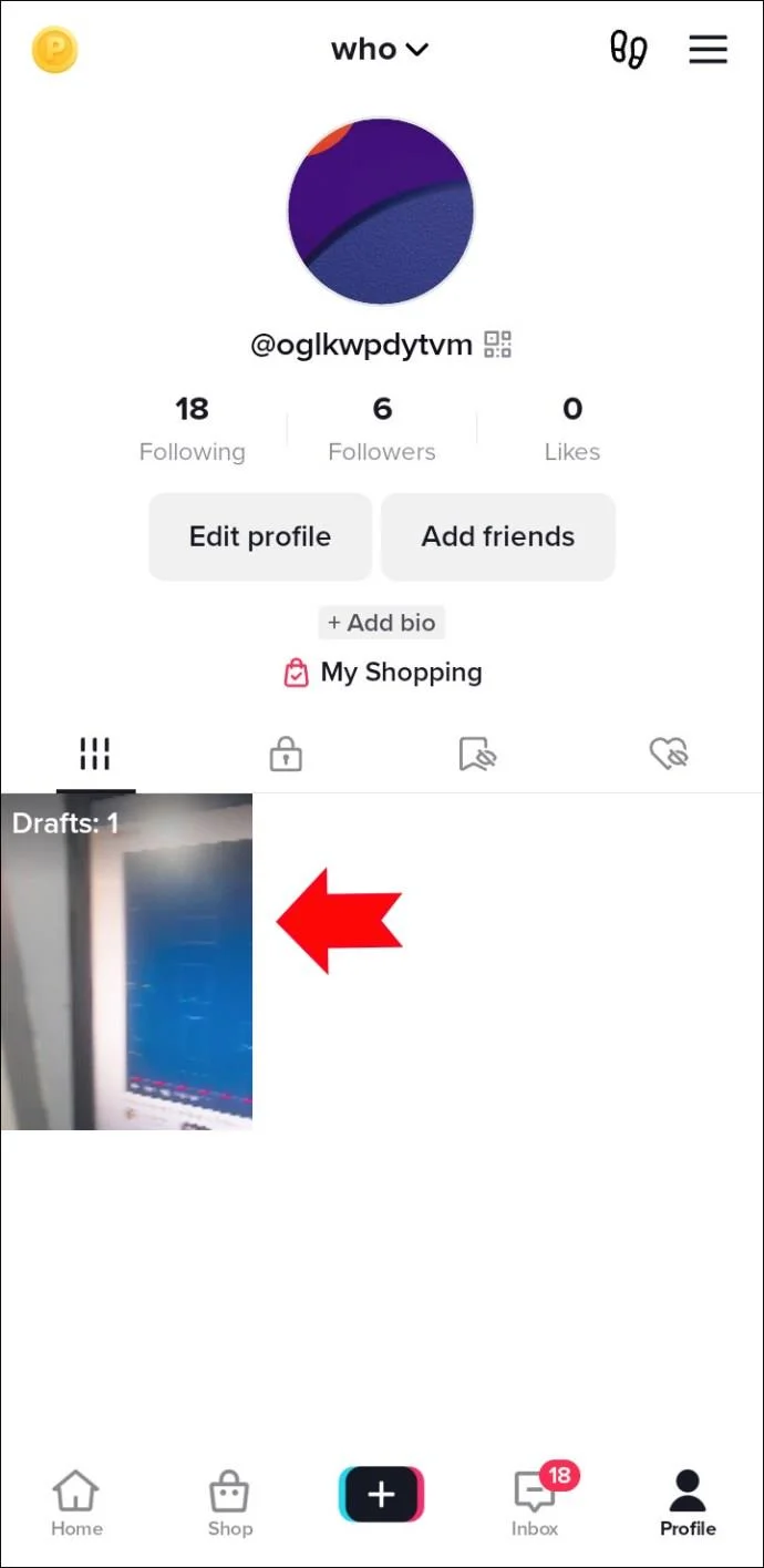 نحوه حذف پیش نویس ها در TikTok