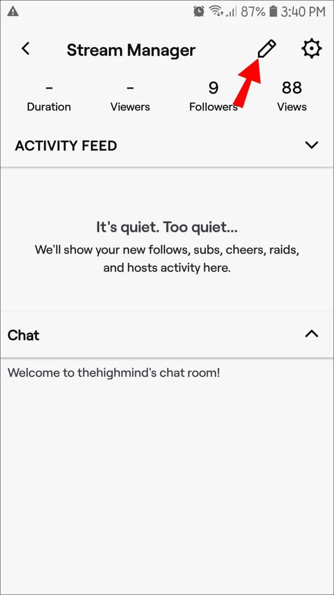 نحوه تغییر عنوان استریم در Twitch