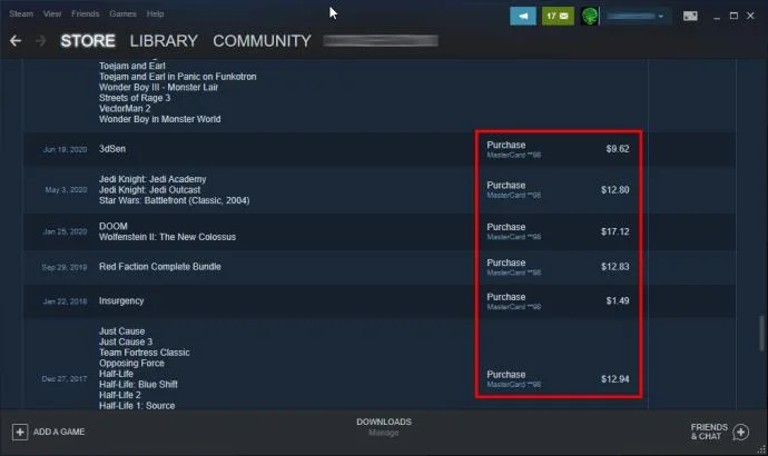 نحوه مشاهده تاریخچه خرید خود در Steam