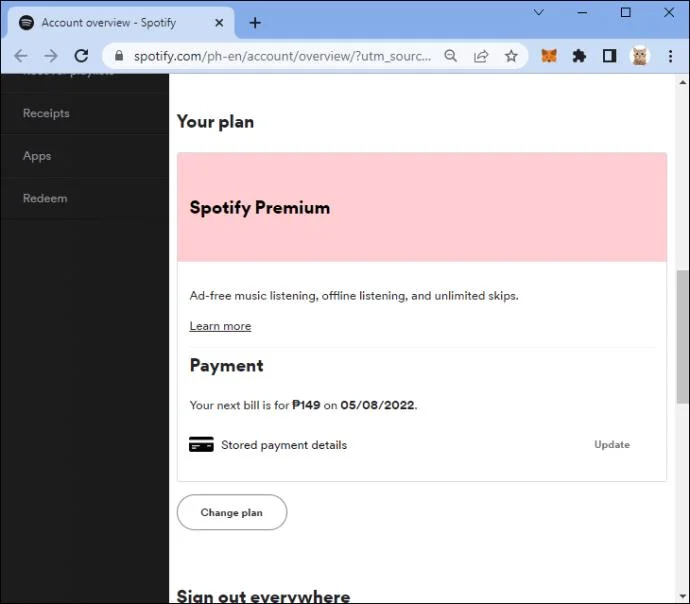 Spotify में पेमेंट मेथड कैसे बदलें