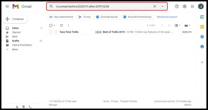 نحوه یافتن ایمیل های خوانده نشده در جیمیل