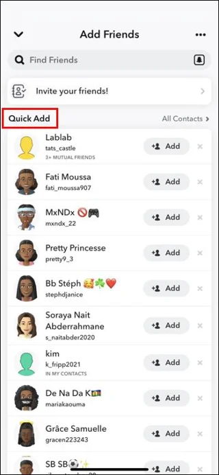 نحوه مشاهده دوستان متقابل در اسنپ چت