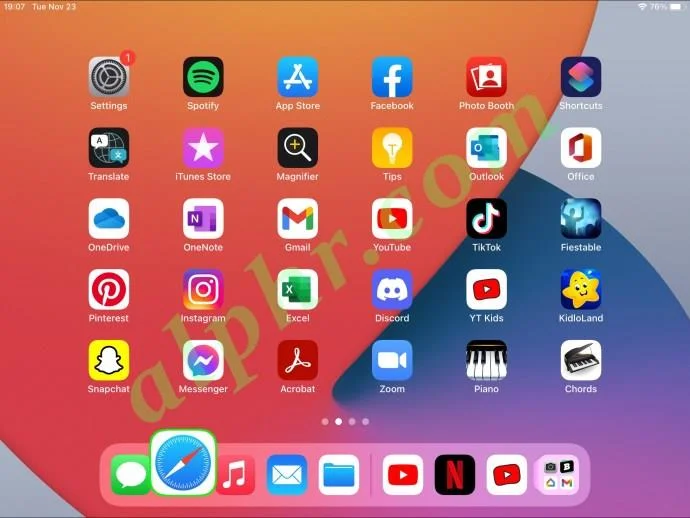 Étape 1 pour afficher l'historique sur iPad