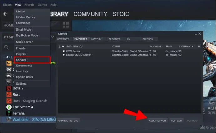 نحوه یافتن IP سرور در CSGO