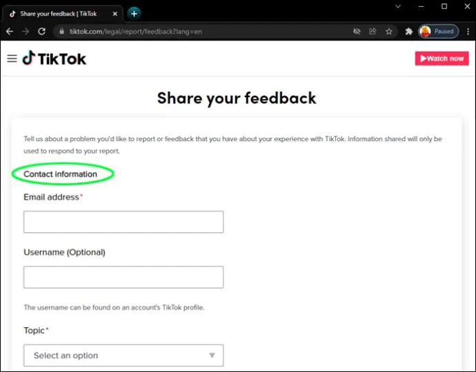 نحوه بازیابی رمز عبور TikTok بدون ایمیل یا شماره تلفن