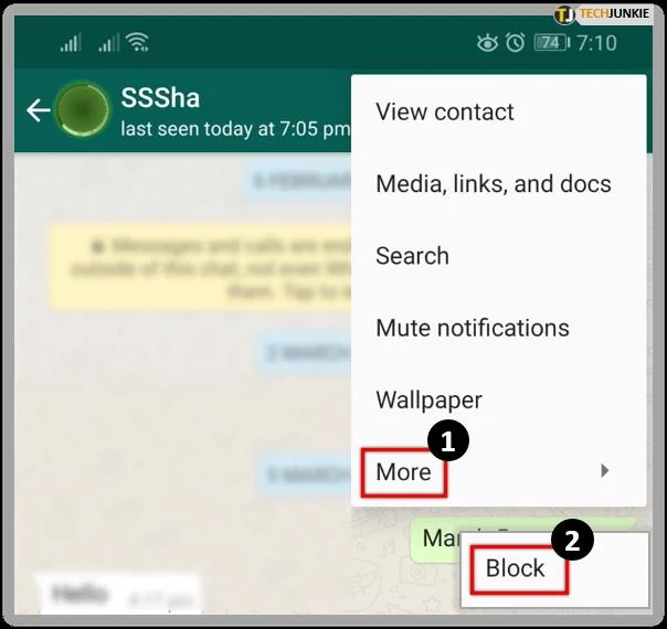 Comment bloquer un contact dans WhatsApp