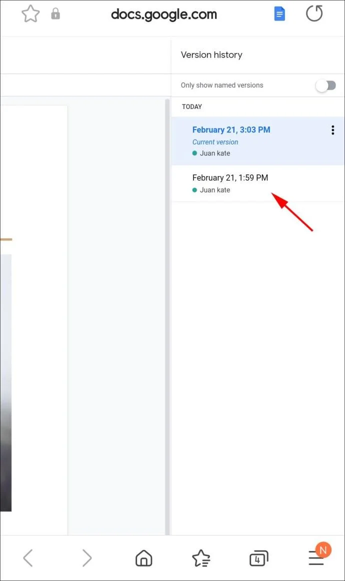 چگونه به نسخه قبلی Google Doc برگردیم