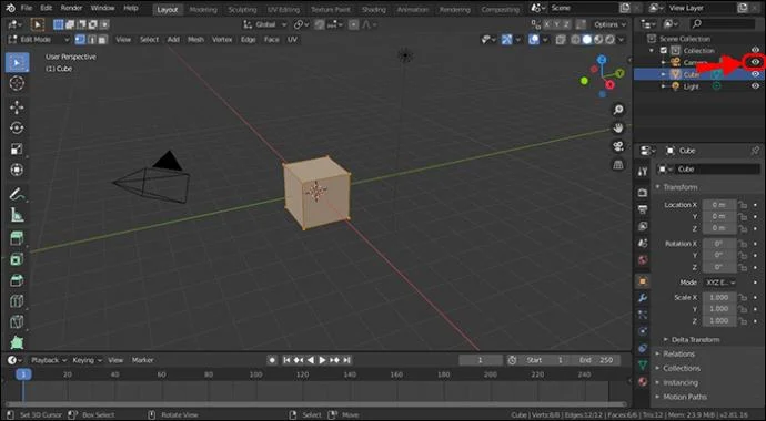 نحوه رفع خطای “No Camera Found In Scene” در Blender
