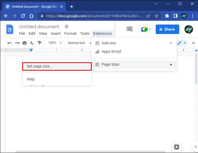 Cómo cambiar el tamaño de página en Google Docs