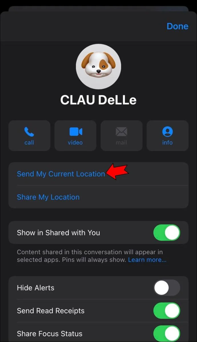 نحوه ارسال موقعیت مکانی خود در IMessage