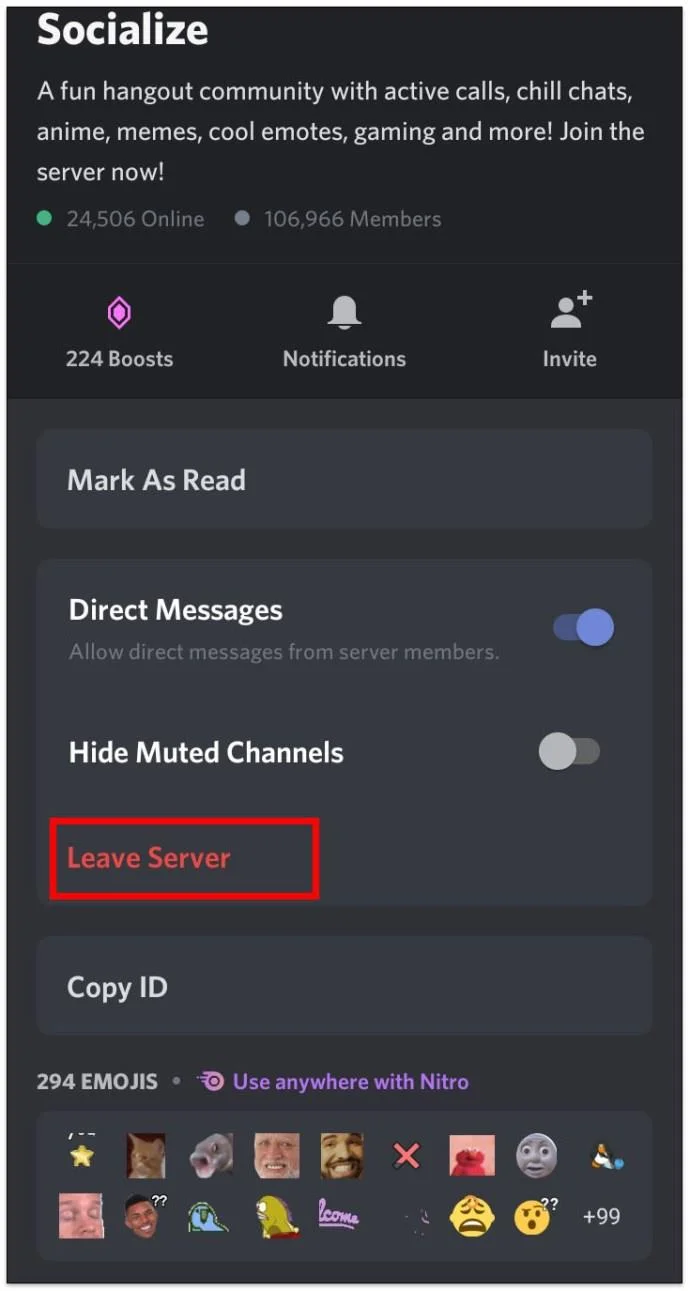 چگونه یک سرور Discord را ترک کنیم
