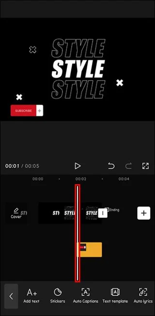 Déplacer la tête de lecture dans CapCut