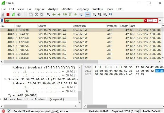 چگونه آدرس مک را با WireShark پیدا کنیم