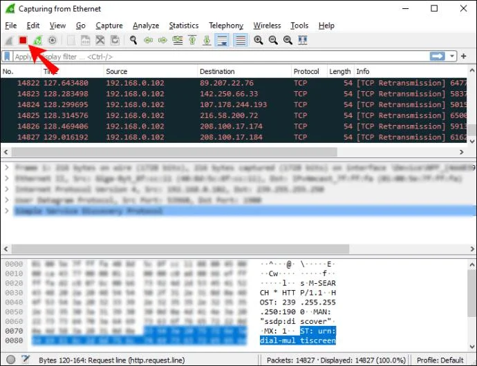 نحوه ثبت ترافیک HTTP در Wireshark