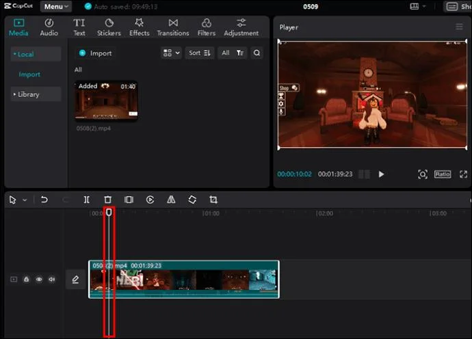 Ajustement de l'opacité dans CapCut PC