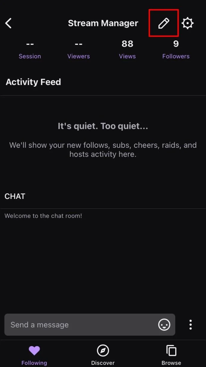 نحوه تغییر عنوان استریم در Twitch