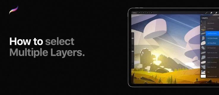Como selecionar várias camadas no Procreate