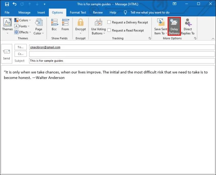 Jak zaplanować wiadomość e-mail w programie Outlook