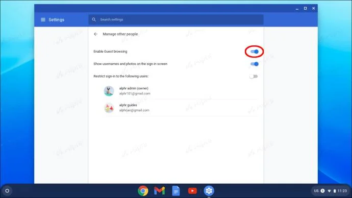 Cómo eliminar una cuenta de un Chromebook