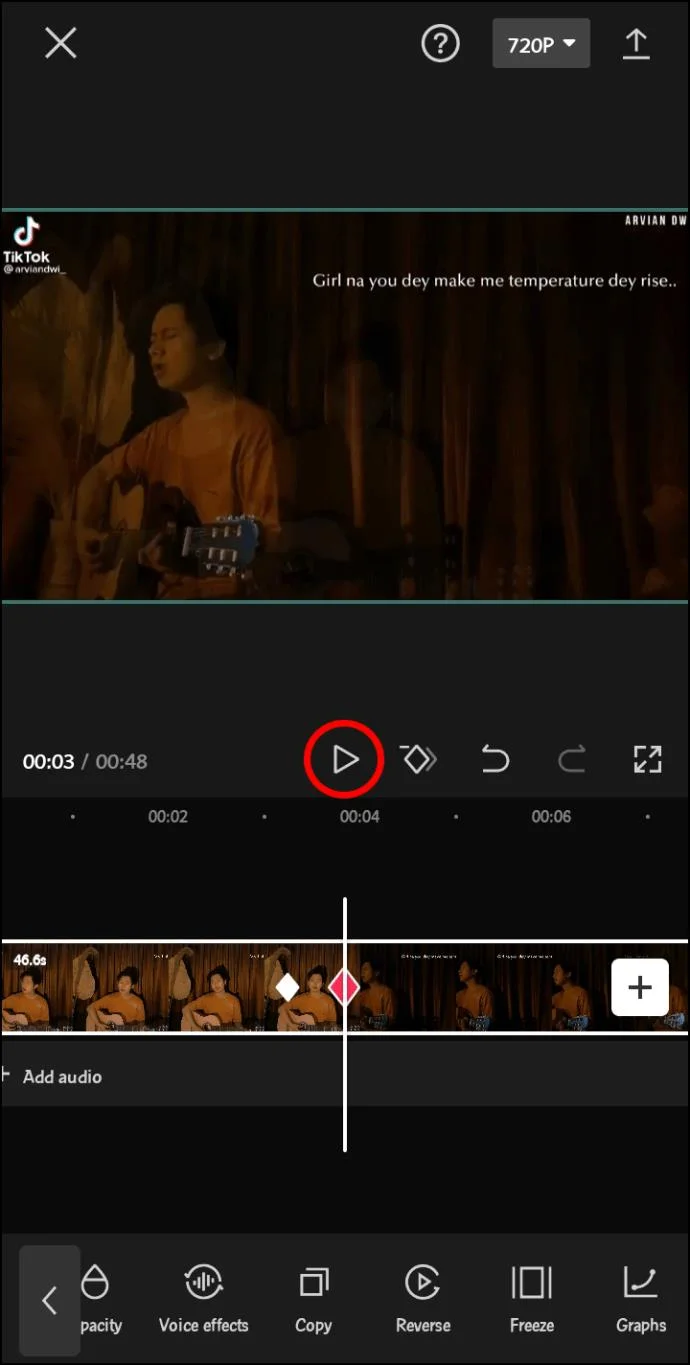 نحوه استفاده از نمودارها در CapCut