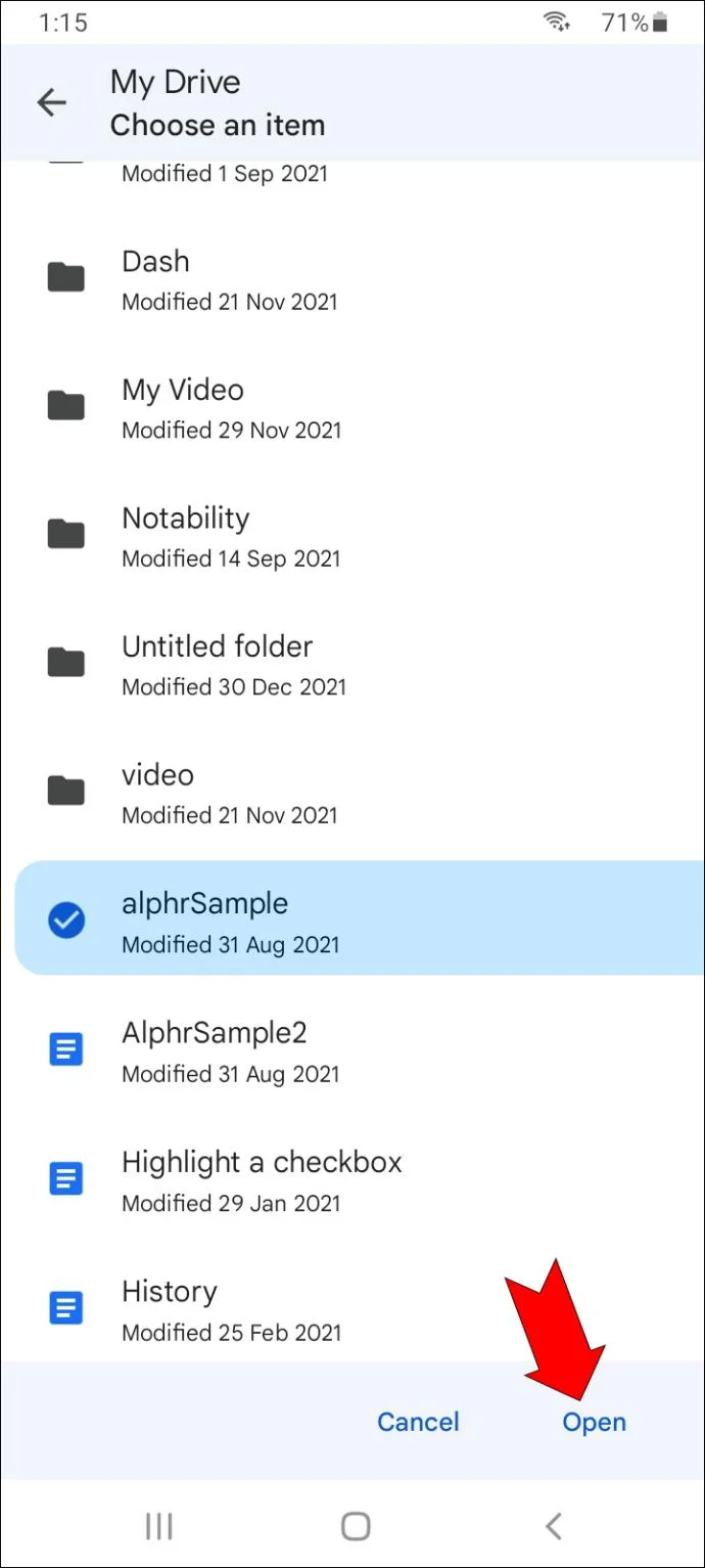 نحوه باز کردن یک فایل DOCX با Google Docs