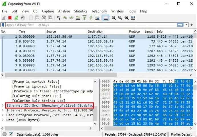 چگونه آدرس مک را با WireShark پیدا کنیم