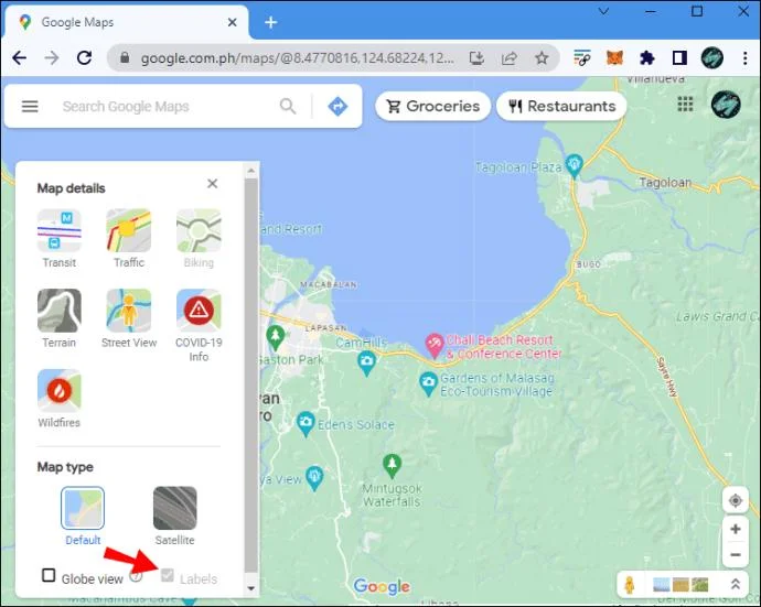 Google 지도에서 라벨을 끄는 방법