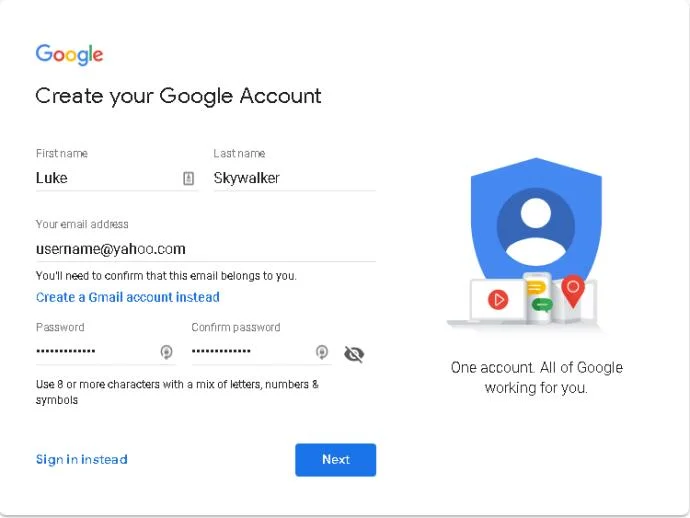 نحوه استفاده از Google Sheets بدون Gmail