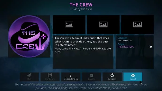 Kodi: Cómo instalar el complemento The Crew