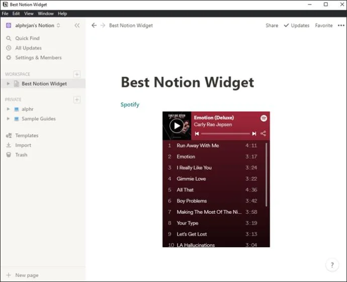 De 20 beste notie-widgets