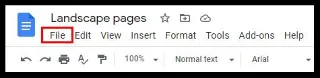 Jak zrobić krajobraz tylko jednej strony w Dokumentach Google