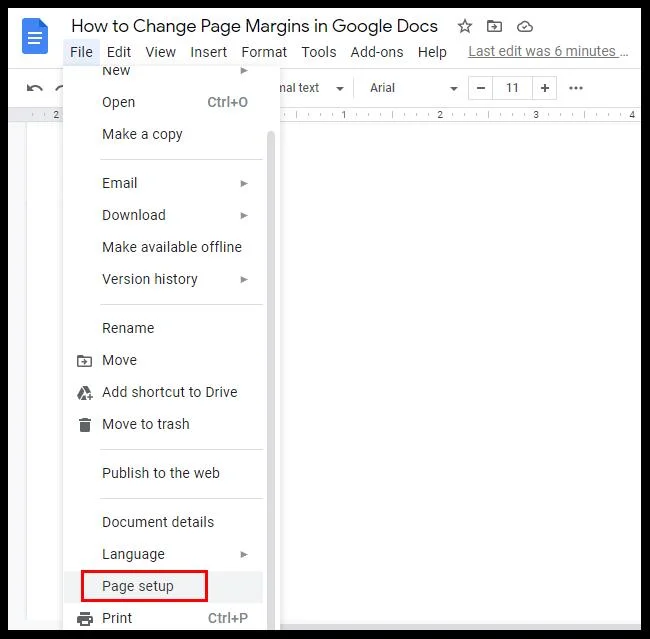 Jak zrobić krajobraz tylko jednej strony w Dokumentach Google