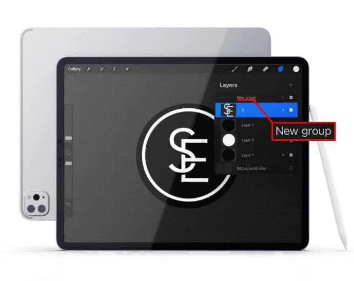 Como selecionar várias camadas no Procreate