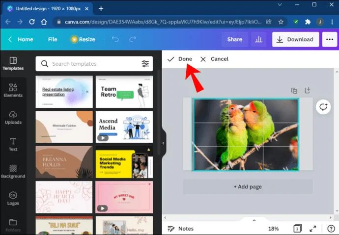 چگونه یک شکل را با یک تصویر در Canva پر کنیم