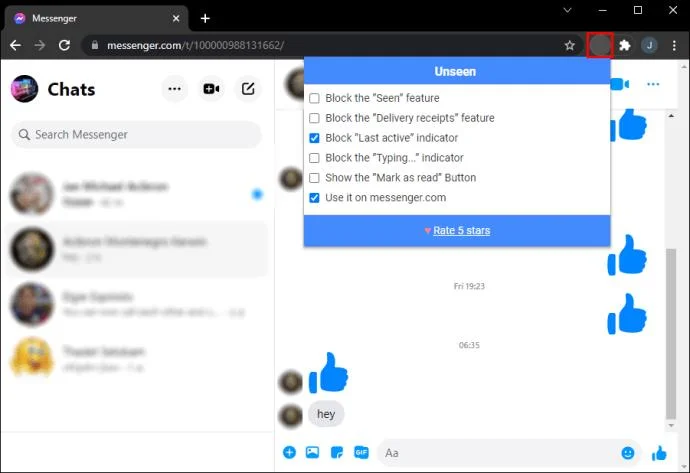 نحوه غیرفعال کردن رسیدهای خواندن پیام رسان FB