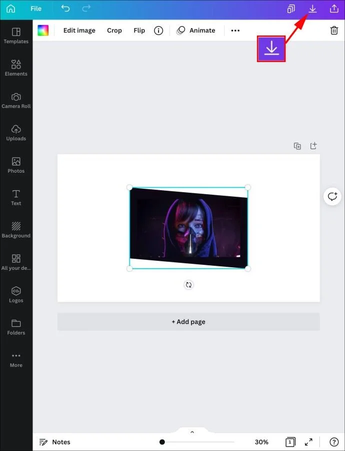 چگونه یک شکل را با یک تصویر در Canva پر کنیم