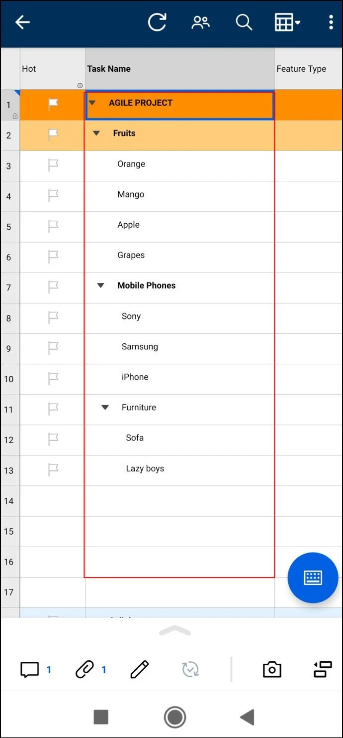 Come aggiungere una sottoattività in Smartsheet