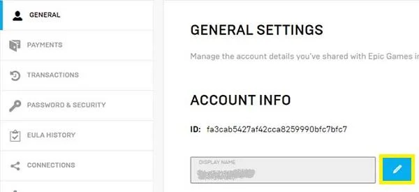 نحوه تغییر نام کاربری در فورتنایت