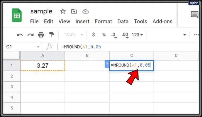 Jak zaokrąglić komórki Arkuszy Google do najbliższych 10