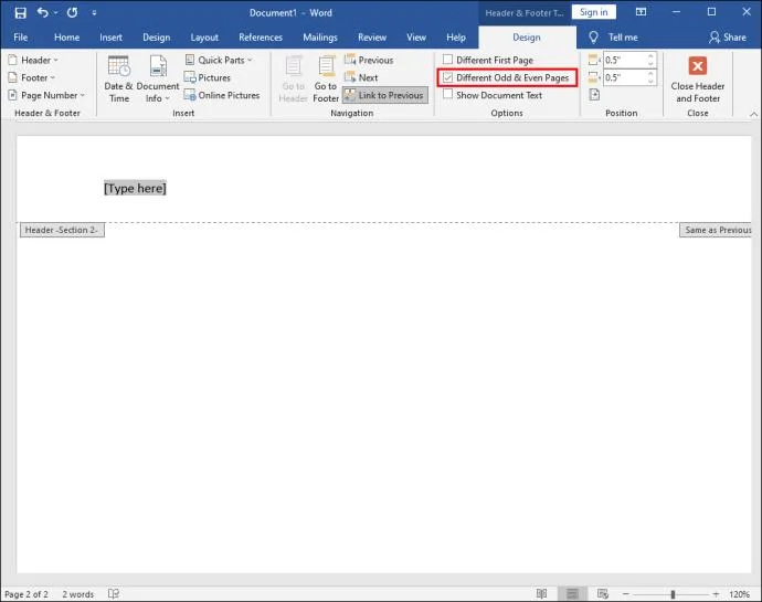 نحوه ایجاد هدرهای مختلف برای صفحات مختلف در Word