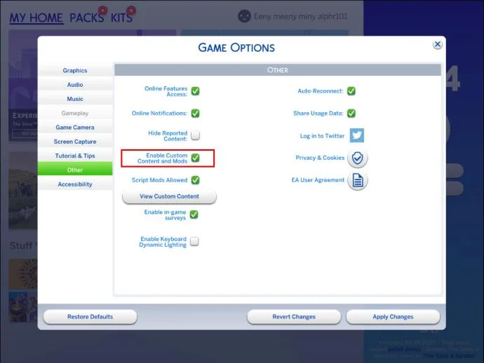 نحوه رفع عدم نمایش مودهای Sims 4